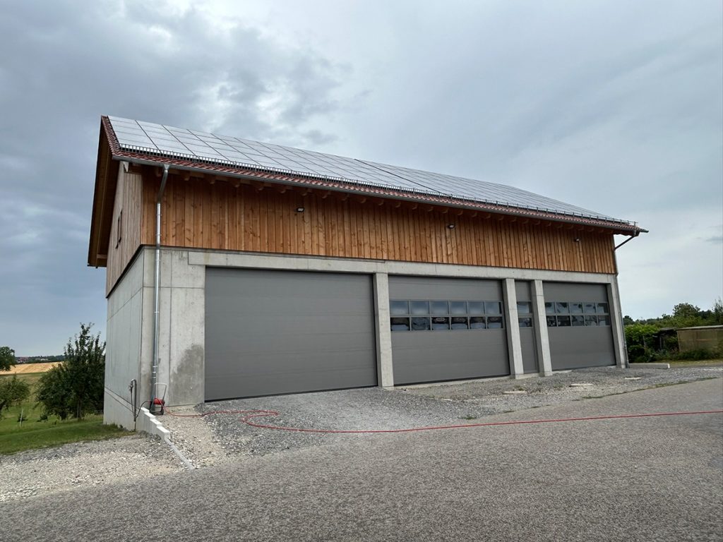 Die landwirtschaftliche Halle nach der Fertigstellung.